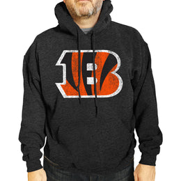 Cincinnati Bengals NFL Adult Unisex Modern Throwback Ultra Soft Fleece Hooded Sweatshirt - Black