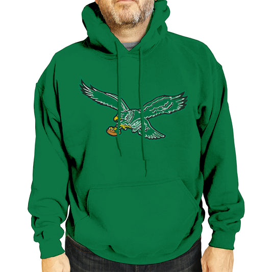 Philadelphia Eagles NFL Adult Unisex Modern Throwback Ultra Soft Fleece Hooded Sweatshirt - Kelly Green