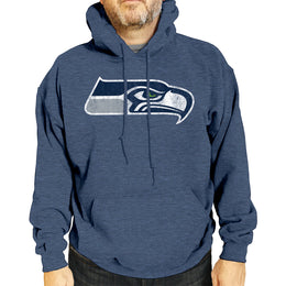 Seattle Seahawks NFL Adult Unisex Modern Throwback Ultra Soft Fleece Hooded Sweatshirt - Navy