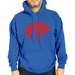 Buffalo Bills NFL Adult Unisex Modern Throwback Ultra Soft Fleece Hooded Sweatshirt - Royal