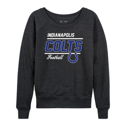 Indianapolis Colts NFL Womens Crew Neck Light Weight - Heather Charcoal