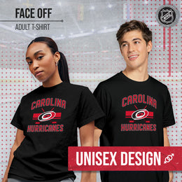 Carolina Hurricanes NHL Adult Face Off Tag-Less T-Shirt - Black