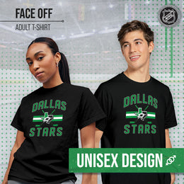 Dallas Stars NHL Adult Face Off Tag-Less T-Shirt - Black