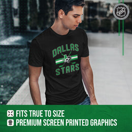 Dallas Stars NHL Adult Face Off Tag-Less T-Shirt - Black