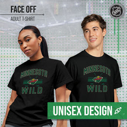 Minnesota Wild NHL Adult Face Off Tag-Less T-Shirt - Black