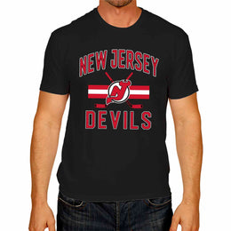 New Jersey Devils NHL Adult Face Off Tag-Less T-Shirt - Black