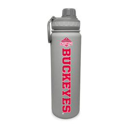 Ohio State Buckeyes NCAA College Football Nationship Championship 24 oz Water Bottle - Gray