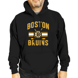 Boston  Bruins Adult NHL Face Off Hockey Fleece Hooded Sweatshirt - Black