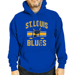 St. Louis Blues Adult NHL Face Off Hockey Fleece Hooded Sweatshirt - Royal