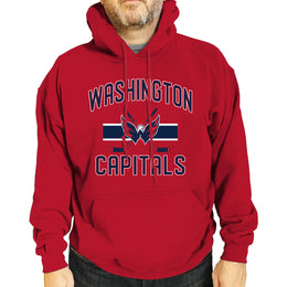 Washington Capitals Adult NHL Face Off Hockey Fleece Hooded Sweatshirt - Red