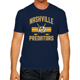 Nashville Predators NHL Adult Face Off Tag-Less T-Shirt - Navy