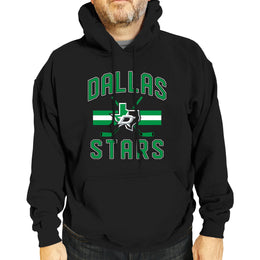 Dallas Stars Adult NHL Face Off Hockey Fleece Hooded Sweatshirt - Black