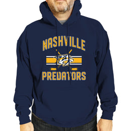Nashville Predators Adult NHL Face Off Hockey Fleece Hooded Sweatshirt - Navy