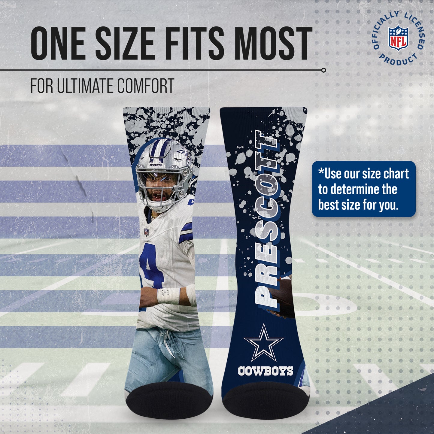 Dallas Cowboys NFL Youth Player Stripe Sock - NAVY #4