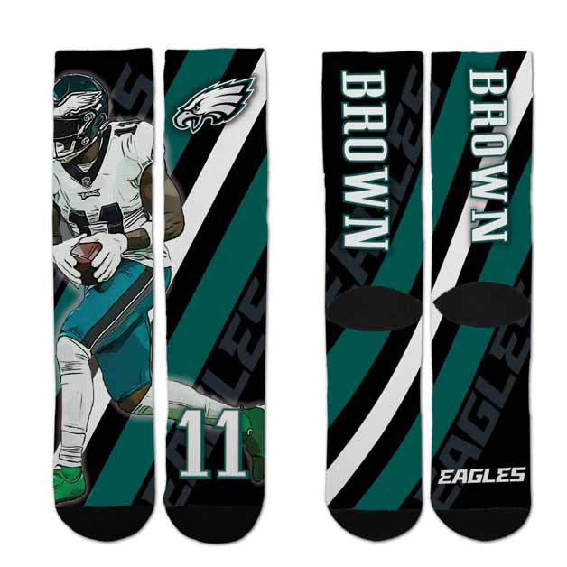 Philadelphia Eagles NFL Youth Player Stripe Sock - Black #11