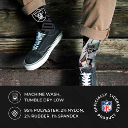 Las Vegas Raiders NFL Youth Player Stripe Sock - Black #17