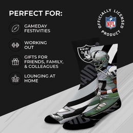Las Vegas Raiders NFL Youth Player Stripe Sock - Black #17