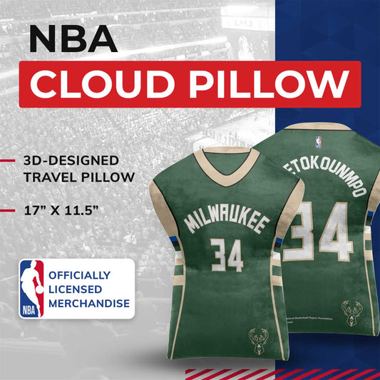 Milwaukee Bucks NBA Travel Giannis Antetokounmpo Jersey Cloud Pillow Bedding Accessories - Green