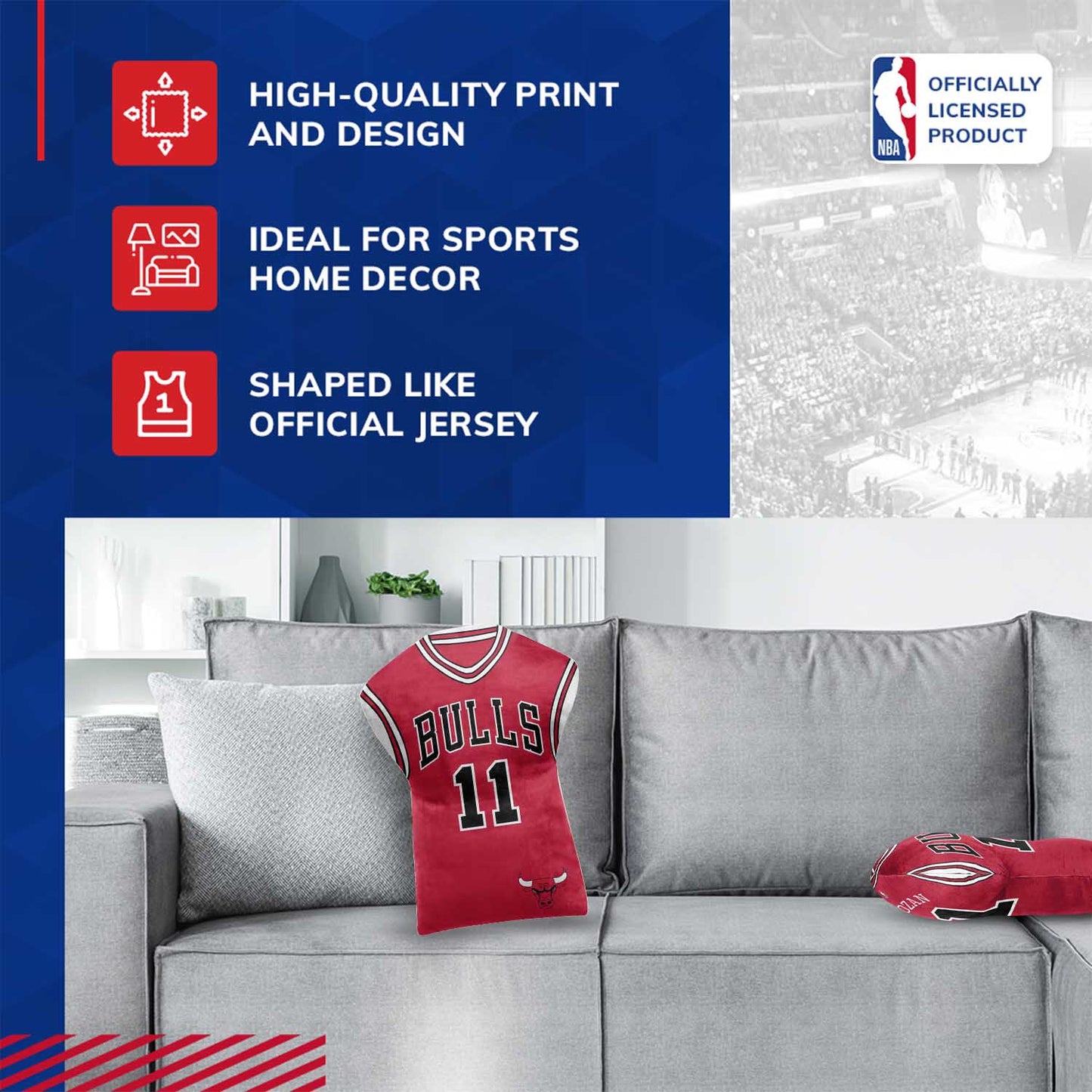 Chicago Bulls NBA Travel Demar Derozan Jersey Cloud Pillow Bedding Accessories - Red
