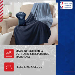Memphis Grizzlies NBA Travel Ja Morat Jersey Cloud Pillow Bedding Accessories - Navy