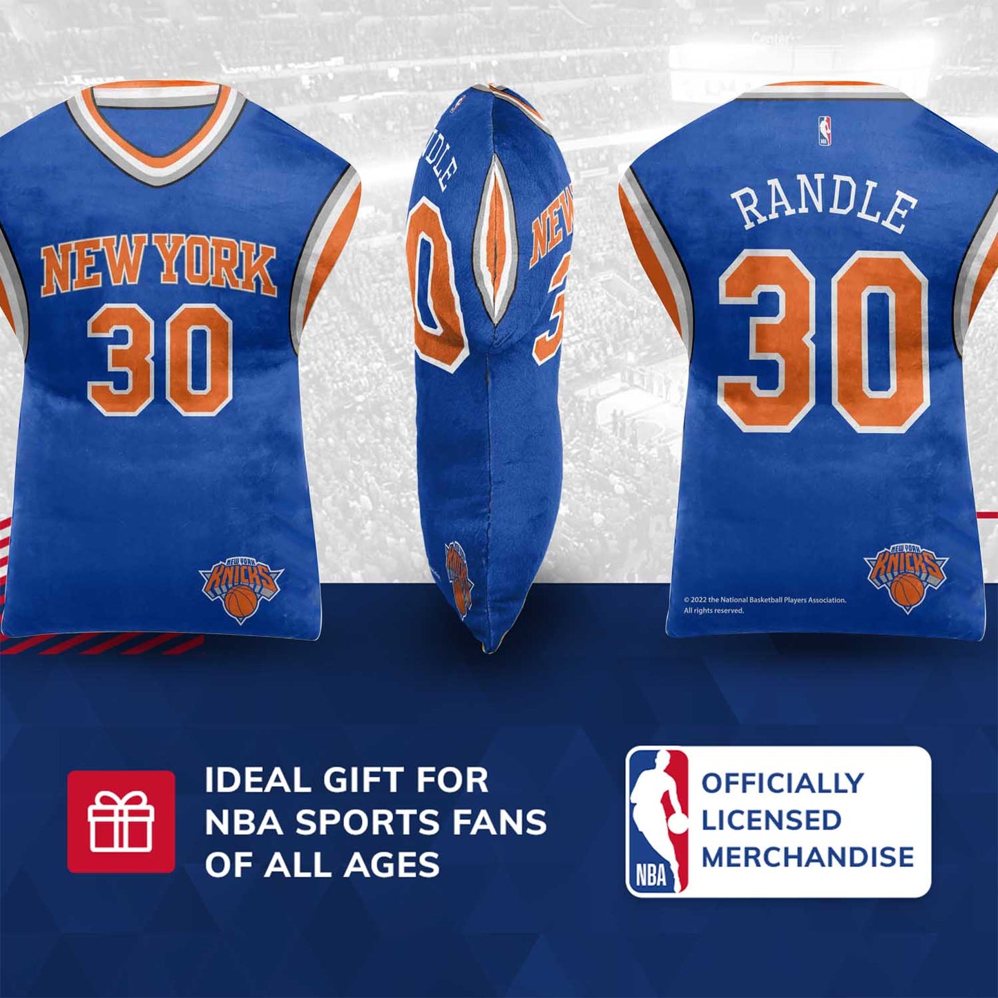 New York Knicks NBA Travel Julius Randle Jersey Cloud Pillow Bedding Accessories - Royal