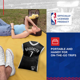 Brooklyn Nets NBA Travel Kevin Durant Jersey Cloud Pillow Bedding Accessories - Black