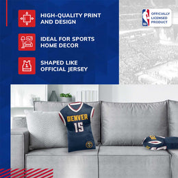 Denver Nuggets NBA Travel Nikola Jokic Jersey Cloud Pillow Bedding Accessories - Navy
