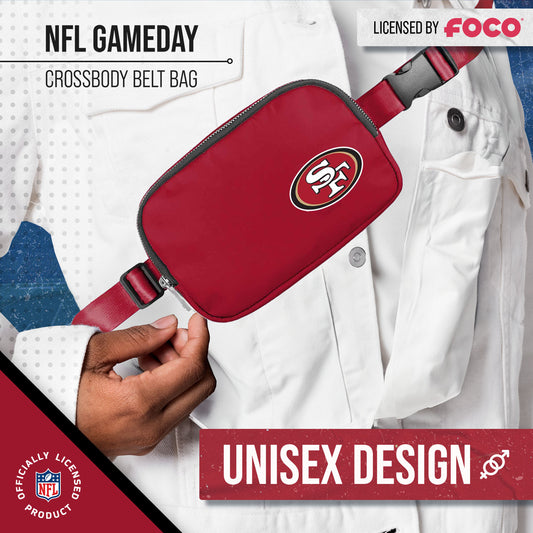 San Francisco 49ers NFL Gameday On The Move Crossbody Belt Bag - Red