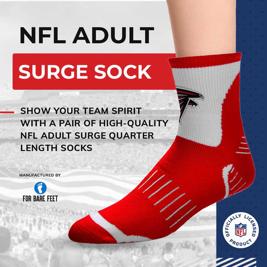 Atlanta Falcons NFL Performance Quarter Length Socks - Red
