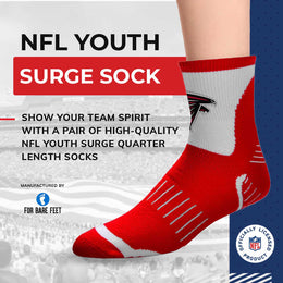 Atlanta Falcons NFL Youth Performance Quarter Length Socks - Red