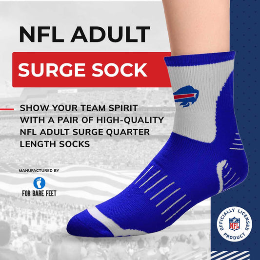 Buffalo Bills NFL Performance Quarter Length Socks - Royal