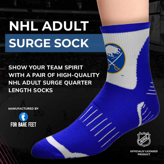 Buffalo Sabres NHL Adult Surge Team Mascot Mens and Womens Quarter Socks - Royal