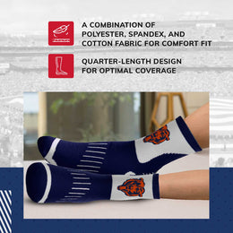 Chicago Bears NFL Performance Quarter Length Socks - Navy