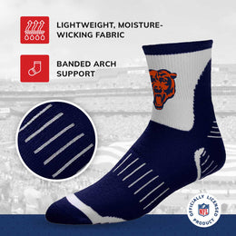 Chicago Bears NFL Performance Quarter Length Socks - Navy