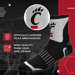 Cincinnati  Bearcats NCAA Youth Surge Team Mascot Quarter Socks - Black