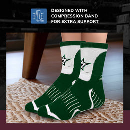 Dallas Stars NHL Adult Surge Team Mascot Mens and Womens Quarter Socks - Forest Green