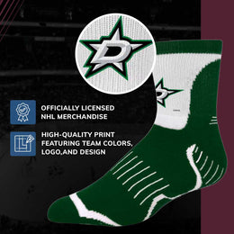 Dallas Stars NHL Adult Surge Team Mascot Mens and Womens Quarter Socks - Forest Green