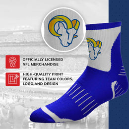 Los Angeles Rams NFL Performance Quarter Length Socks - Royal
