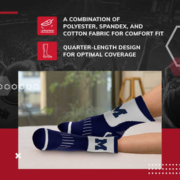 Michigan Wolverines NCAA Youth Surge Team Mascot Quarter Socks - Navy