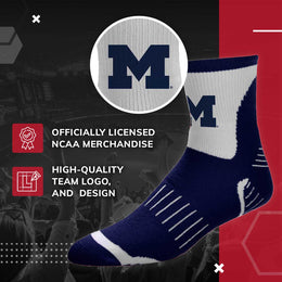 Michigan Wolverines NCAA Youth Surge Team Mascot Quarter Socks - Navy