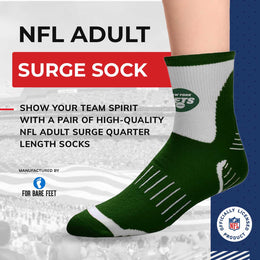 New York Jets NFL Performance Quarter Length Socks - Forest Green