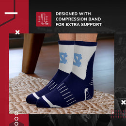 North Carolina Tar Heels NCAA Youth Surge Team Mascot Quarter Socks - Navy