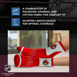 Ottawa Senators NHL Adult Surge Team Mascot Mens and Womens Quarter Socks - Red