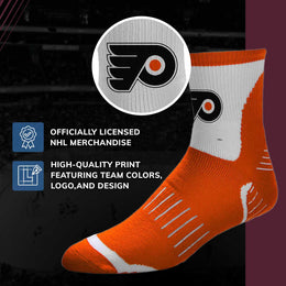 Philadelphia Flyers NHL Adult Surge Team Mascot Mens and Womens Quarter Socks - Orange