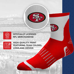 San Francisco 49ers NFL Performance Quarter Length Socks - Red