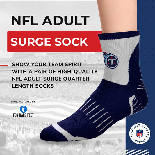 Tennessee Titans NFL Performance Quarter Length Socks - Navy