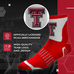Texas Tech Red Raiders NCAA Youth Surge Team Mascot Quarter Socks - Red