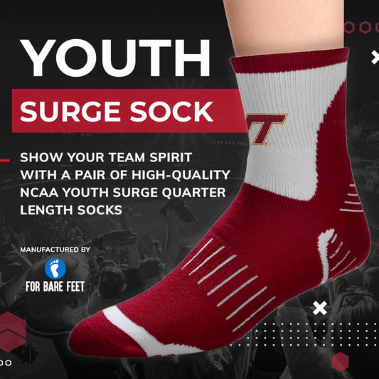 Virginia Tech Hokies NCAA Youth Surge Team Mascot Quarter Socks - Maroon