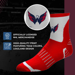 Washington Capitals NHL Adult Surge Team Mascot Mens and Womens Quarter Socks - Red