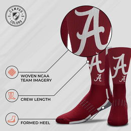 Alabama Crimson Tide NCAA Youth University Socks - Maroon